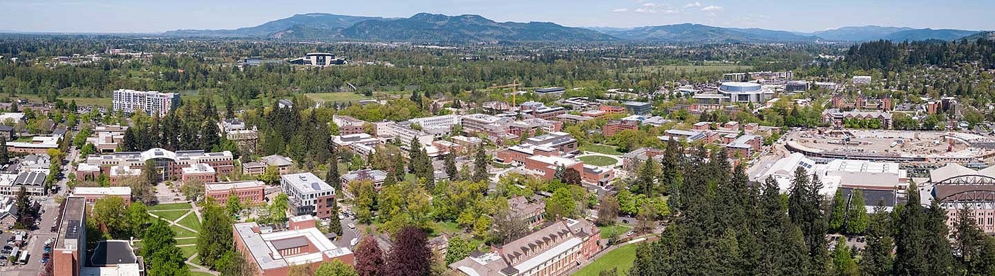 Aerial photo of campus