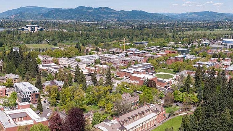 Aerial photo of campus